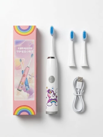 iLike Kids W3 Electric Toothbrush (Battery-Powered) +3 attachments White