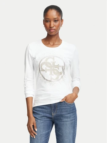 Guess Palaidinė W6BI58 K7388 Balta Slim Fit