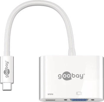 Goobay Universalus USB adapteris USB-C – VGA + USB-C Baltas (62107)