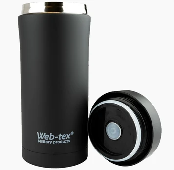 Web-tex termosinis puodukas 330ml juodos spalvos .