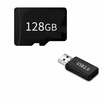 128 GB Micro SD atminties kortelė + USB adapteris