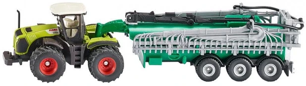 Traktorius Claas Xerion su vakuumine cisterna Siku