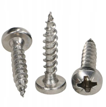 Nerūdijančio plieno medvaržčiai 4x40 mm, 100 vnt.