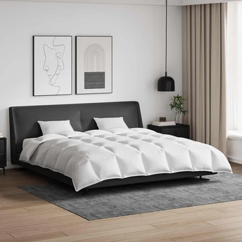 Antklodė 3 pcs Balta 200 x 200 cm Pūkai