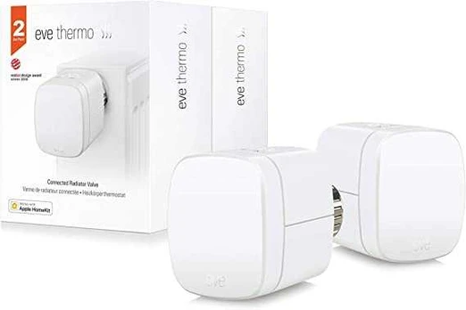Ecost prekė po grąžinimo Eve Thermo, 2x smart radiator thermostat, Bluetooth, baltas
