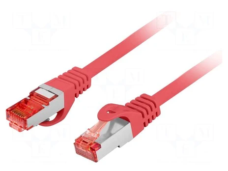 Patch cord | RJ45 plug,both sides | S/FTP | 6 | stranded | Cu | LSZH | red