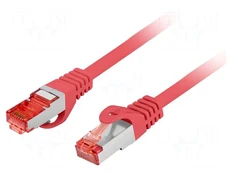 Patch cord | RJ45 plug,both sides | S/FTP | 6 | stranded | Cu | LSZH | red kaina