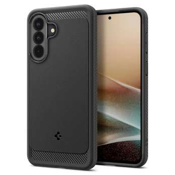 Matinis juodas dėklas Samsung Galaxy A37 5G telefonui "Spigen Rugged Armor"