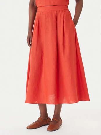 Marella Trapecijos formos sijonas Biada 2615101082 Raudona Regular Fit