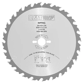 Diskas pjovimo 300x3,2x30 Z24 HM, CMT