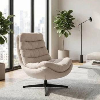 Poilsio krėslas Calvio Light Beige