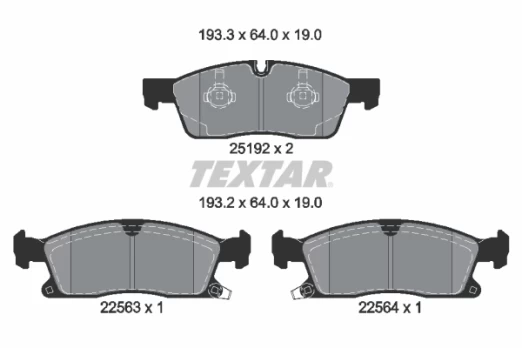 TEXTAR 2519209 Brake pad set