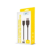 Setty USB cable 1m 2A micro USB juodas R kaina