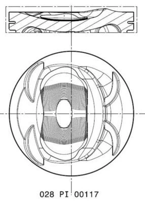 Stūmoklis MAHLE 028 PI 00117 000
