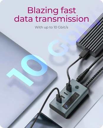 Icybox usb 3.2 gen 2 type-c šakotuvas ib-hub1454-c31