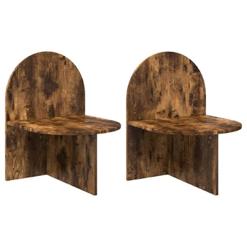 Naktinis staliukas 2 pcs Dūminio ąžuolo 48 x 49 x 65 cm