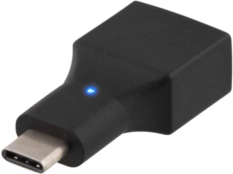 DELTACO USB 2.0 adapteris, Tipas C - tipas AF, juodasUSB adapteris su C tipo USB jungtimi ir USB A