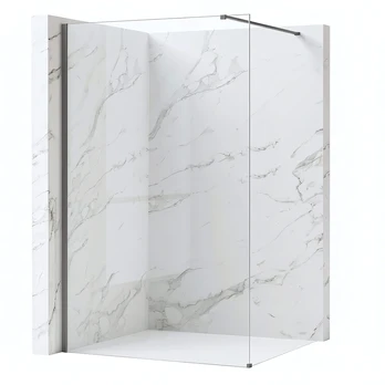 Walk-In dušo sienelė Rea Flexi, Transparent / Titanium, 80 cm