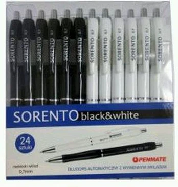 Micro Penmate Atpažinti Długopis sorento juodą ir baltą spalvas