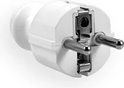 Baltas Schuko kištukas, 16a 250v, išardomas