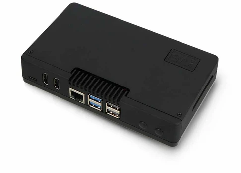 Argon40 Argon ONE V5 dėklas Raspberry Pi 5 - su ventiliatoriumi ir radiatoriumi - aliuminis - juodas