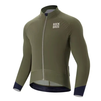 Rockbros YDWT014 Winter Fleece Double Layer Cycling Jacket Size XXL - Žalias