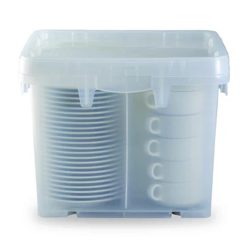 Porcelain storage container, 40x40x31 cm