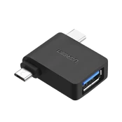 Adapteris Ugreen USB - USB-C/Micro-USB USB female, USB-C/Micro-USB male, juoda kaina