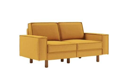 Dvivietė sofa Sparrow 2, garstyčių/riešuto