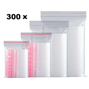 Užspaudžiami maišeliai Zip-Lock, 80x120mm, 300vnt.