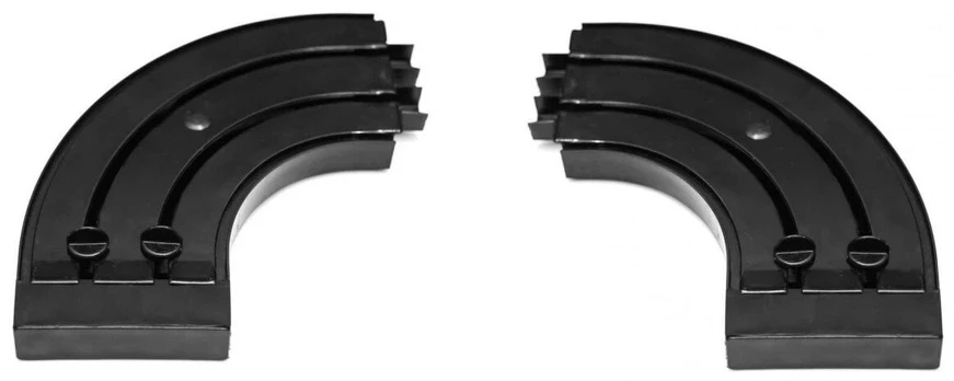 Lubinio karnizo kampas, 146 mm, juoda, 2 vnt.