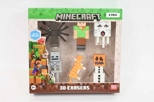 Superbuzz *****MINECRAFT 3D Erasers 6pack DeluxeBox B 14270