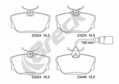 BRECK 23224 00 702 10 Brake pad set
