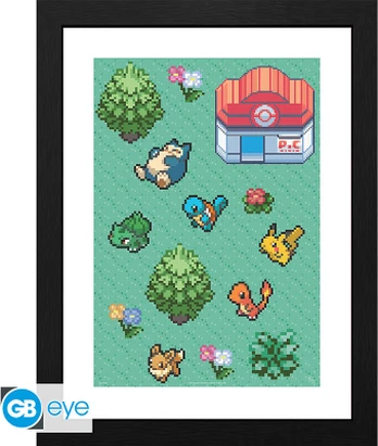 Abysse Pokemon - Framed Print - Pixel Art