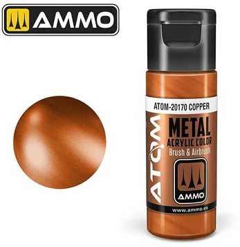 AMMO by MIG Jimenez AMMO MIG - ATOM Akriliniai dažai METALLIC Copper, 20ml, 20170
