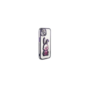 iLike Apple iPhone 14 silikoninio dėklo spausdinimas Desire Rabbit Purple
