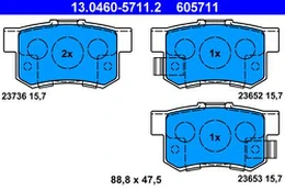 ATE 13.0460-5711.2 Brake pad set