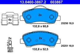 ATE 13.0460-3867.2 Brake pad set