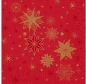 Multi Serviet 33 x 33 cm 3-lag Stargazing Raudona,50 stk/pk