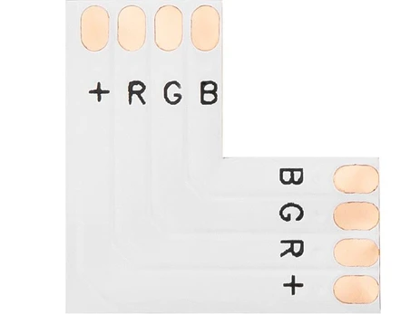 LED apšvietimas // New Arrival // 4863# Konektor do taśm led typu "l" 10mm rgb