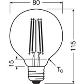 OSRAM LED lemputė Globe G80 E27 2,2W su siūlu 4000K