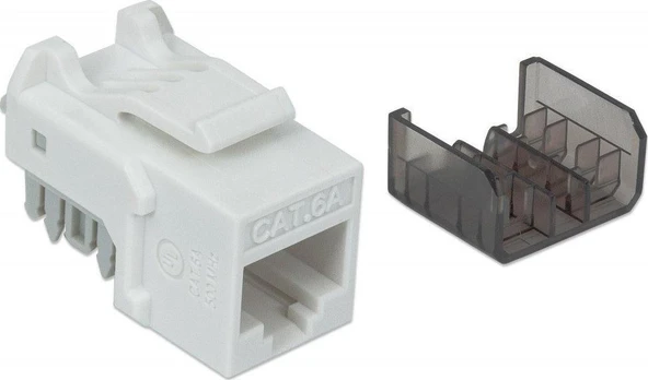 Intellinet 513791 Modulis Keystone RJ45 UTP Cat6a 10GbE, Punch-Down, balta