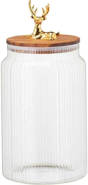 Pojemnik stiklinis su dangteliu su reniferem 1600 ml