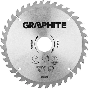 Graphite Pjūklo diskas, Widia, 160 x 20 mm, 30 dantų