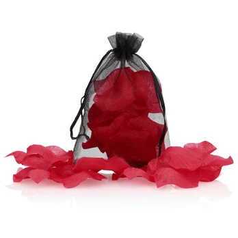 Shots Rose Petals in Organza Bag - Wine Raudona