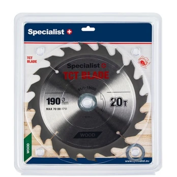 Medžio pjovimo diskas SPECIALIST+, 190 mm, 20 dantų, 30/20/16 mm