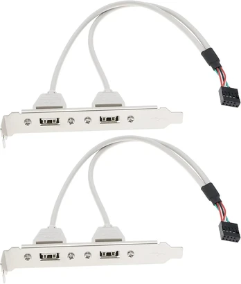2 prievadų Usb A lizdų plokštės adapteris, 30 cm