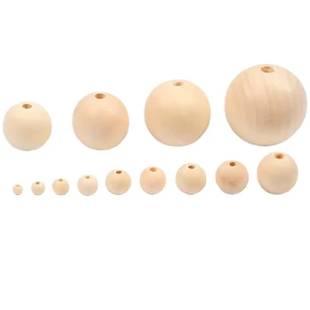 Mediniai karoliukai, 12mm/100PCS