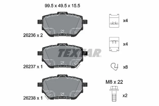 TEXTAR 2623601 Brake pad set