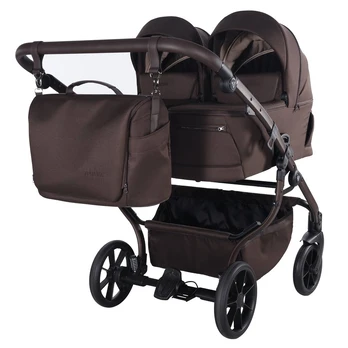 Junama Duo V4 Chocolate Dvynukų vežimėlis 2 in 1
